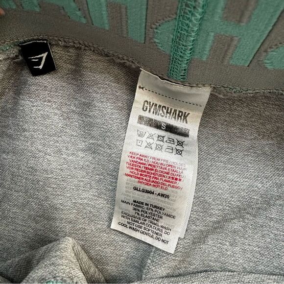 Gymshark Flex Leggings mid rise Charcoal Marl/Dusky Teal size small - Picture 8 of 8